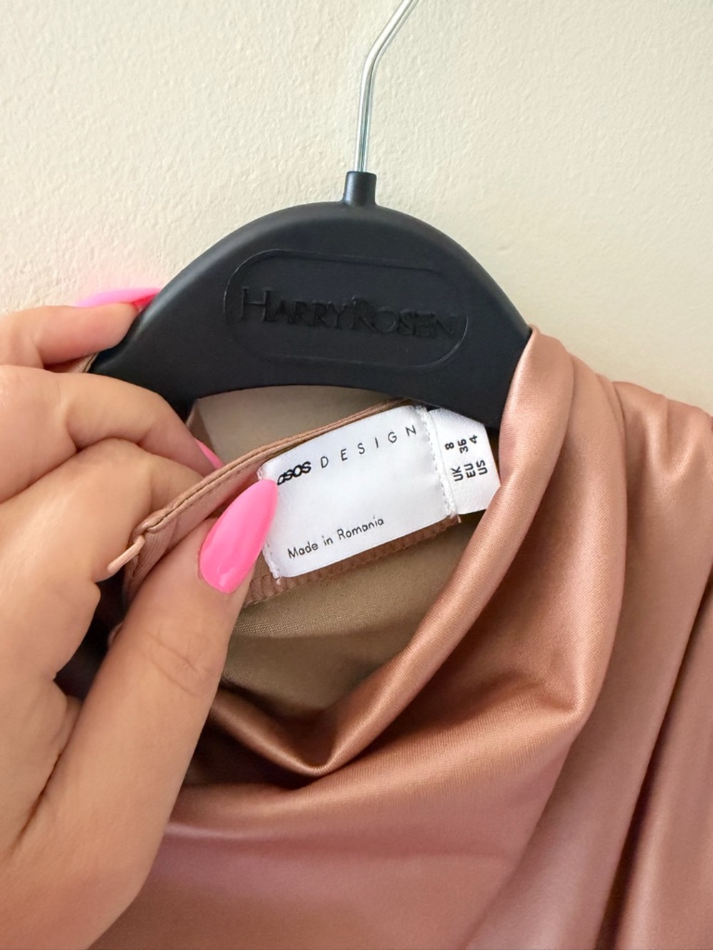 ASOS Tan leather Ruched Mini Dress - Picture 4 of 9